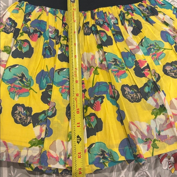 Abercrombie & Fitch Yellow and Blue Floral mini Skirt XS - Picture 6 of 6